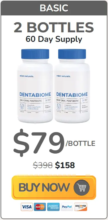 DentaBiome 2 bottle starter package — 60 day supply oral postbiotic chewable
